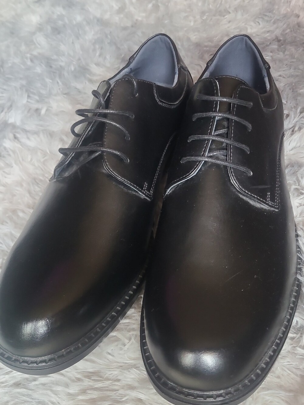 Bruno Marc Men's Black Derby Lace-Up Dress Shoes
